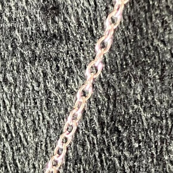 Handcrafted Sapphire Blue Cabochon Clear Cubic Zirconia Pearl Pendant Pin  20" - Picture 7 of 11